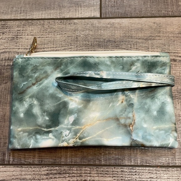 Green Marble  Wristlet Clutch Purse - Picture 5 of 13